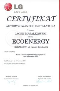 Autoryzowany instalator LG