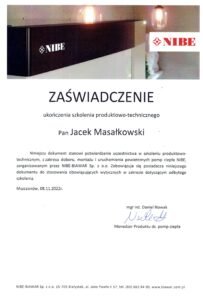 Zaświadczenie nibe