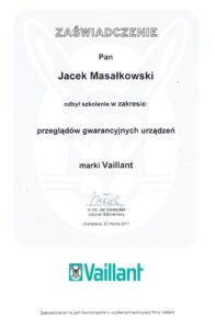 Vaillant przeglądy gwarancyjne